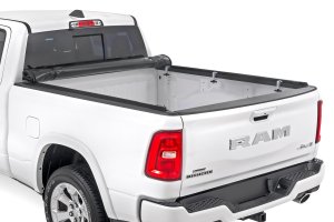 Ram 1500 TRX Soft Roll Up Bed Cover - Rough Country - Matte Black - '21-'24